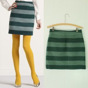 Kate Spade Skirt | Green Striped Wool Skirt Size 4